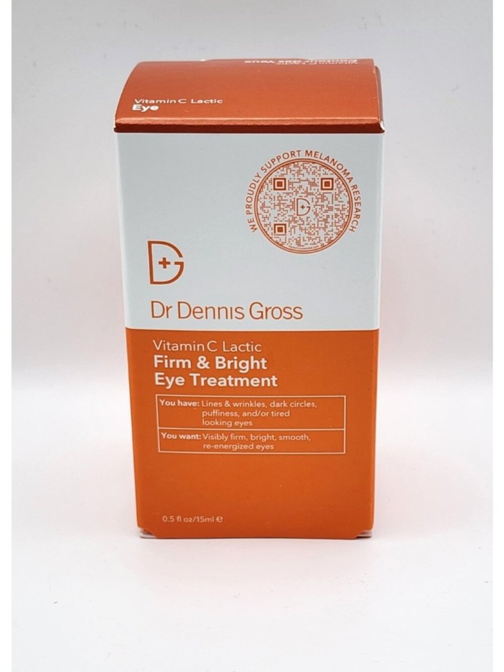 Dr. Dennis Gross Vitamin C Lactic Firm & Bright Eye Treatment 0.5 fl oz NIB
